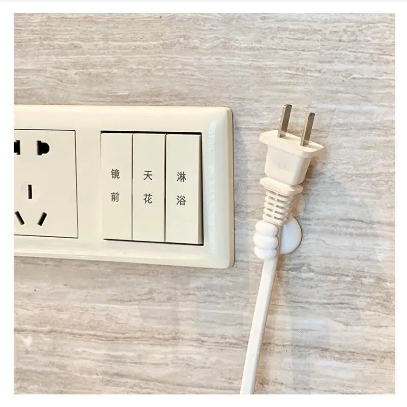 Thumb Mini Cable Organizer Silicone USB Cable Management Clips Desktop Wire Manager Cord Holder For Earphone Mouse Bobbin Winder