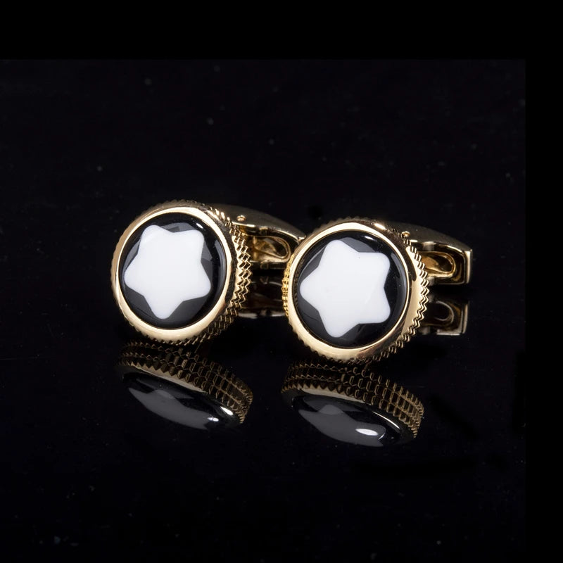 FLEXFIL Luxury shirt cufflinks for men's Brand cuff buttons cuff links gemelos High Quality round wedding abotoaduras Jewelry