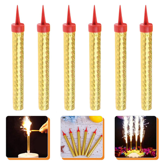 King Of Sparklers Pack Of 6 Gold Wrapping Sparkling Candles For Birthday Wedding Anniversary Halloween Party Candle
