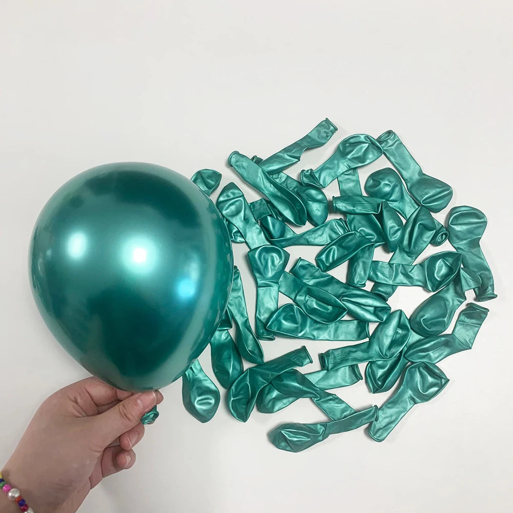 10/20/30pcs Metallic Gold Silver Latex Balloons Chrome Blue Purple Birthday Ballon Wedding Party Decor Baby Shower Helium Globos