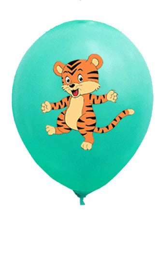 12 Inch Jungle Animal Latex Balloon Giraffe Lion Tiger Balloon Children Safari Birthday Party Decoration Baby Shower Ball