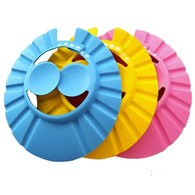Baby Shower Soft Cap Adjustable Hair Wash Hat for Kids Ear Protection Safe Children Shampoo Bathing Shower Protect Head Elegant Bathing Cap Kids