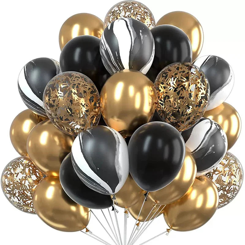 10inch Gold Confetti Metallic Balloons Macaroon Latex Ballon Baby Shower Globos Adult Anniversary Wedding Birthday Party Decor