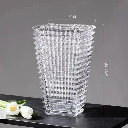 Wedding Luxury Vase Yellow Glass Tall Golden Nordic Vase Aesthetic Black Minimalist Jarrones Decorativos Moderno Room Decoration