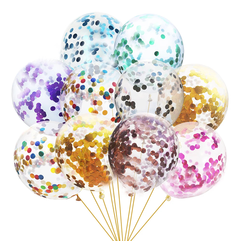 10inch Gold Confetti Metallic Balloons Macaroon Latex Ballon Baby Shower Globos Adult Anniversary Wedding Birthday Party Decor