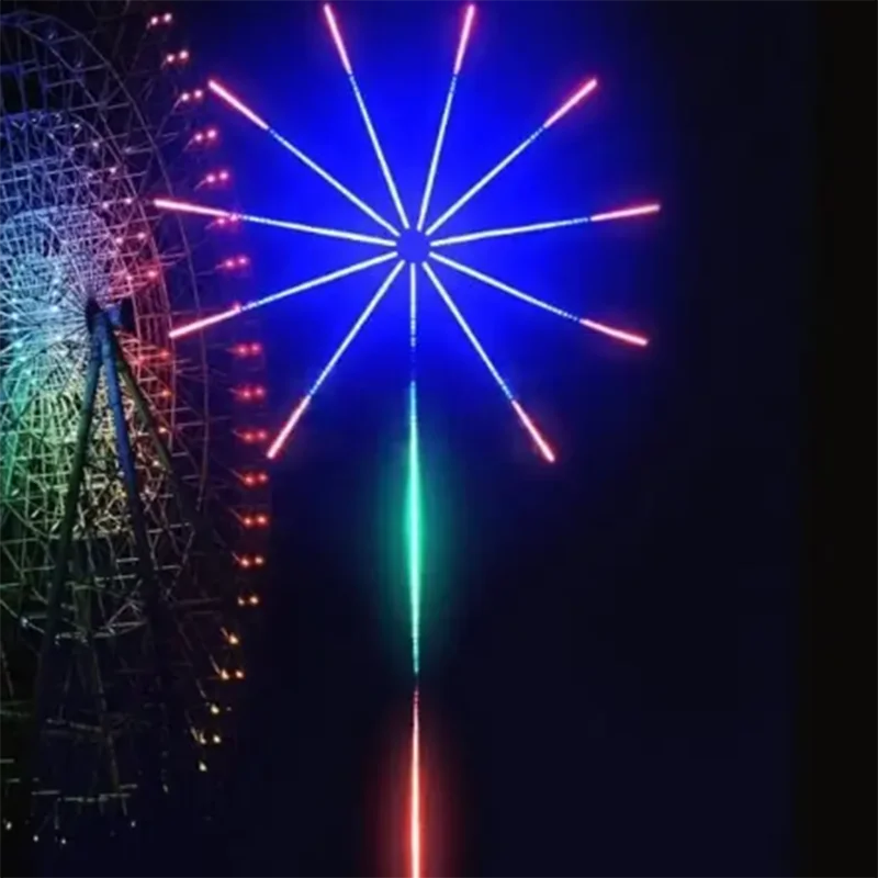 2024  LED Fireworks Light LED Garland RGB Neon String Light Bluetooth APP Control Music Sync Bedroom Wedding Decor Fairy Lights