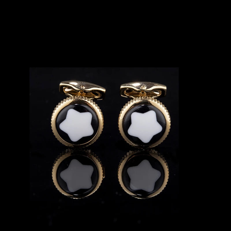 FLEXFIL Luxury shirt cufflinks for men's Brand cuff buttons cuff links gemelos High Quality round wedding abotoaduras Jewelry