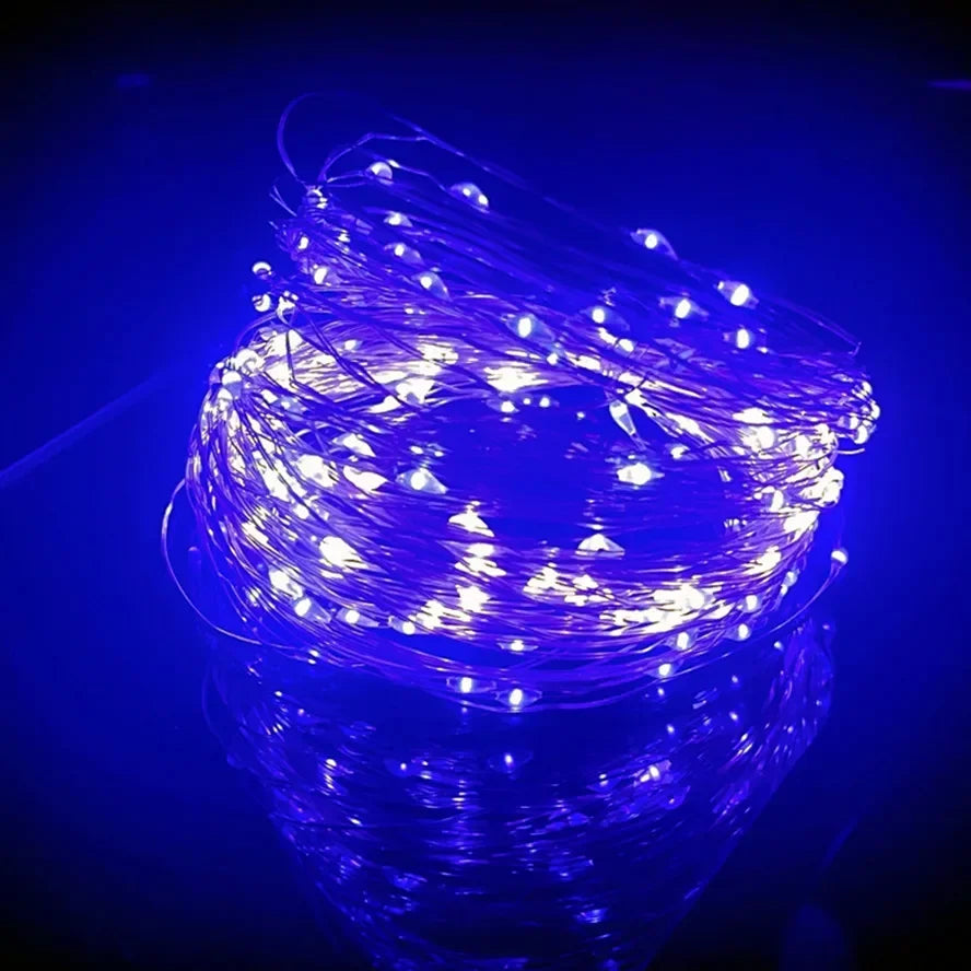 5/10/20M USB LED String Lights Copper Silver Wire Garland Light Waterproof Fairy Lights For Christmas Wedding Party Decoration