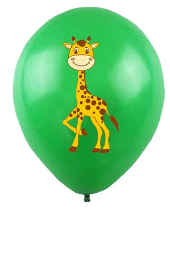 12 Inch Jungle Animal Latex Balloon Giraffe Lion Tiger Balloon Children Safari Birthday Party Decoration Baby Shower Ball