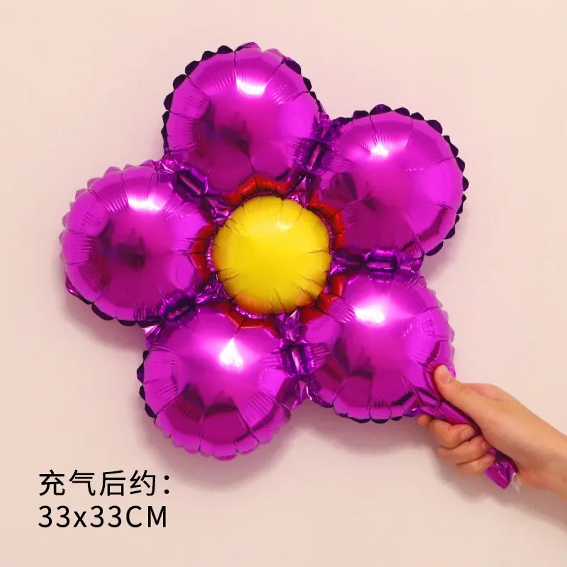 Flower Foil Balloons Leaf Flower Baloon Birthday Party Wedding Decorations Party Globos Shower Children Suplies اكواب دزني