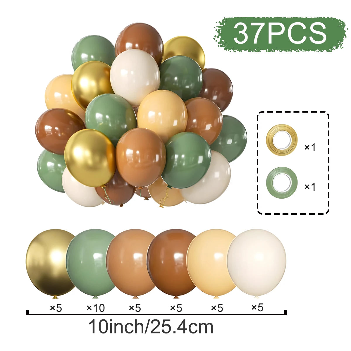 31/36/37/51/101Pcs Metallic Balloons Pearl White Latex Balloon Gold Confetti Balloons for Birthday Weddings Party Decorations