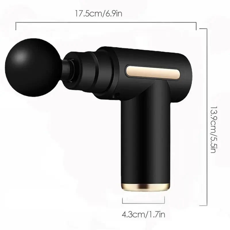 Xiaomi Mini Fascia Gun Tissue Massager Portable Lightweight Body Massage with LED Touch Screen 4 Replaceable Massage Heads 2024