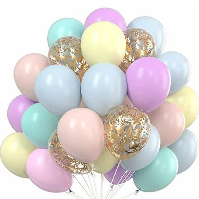 10inch Gold Confetti Metallic Balloons Macaroon Latex Ballon Baby Shower Globos Adult Anniversary Wedding Birthday Party Decor