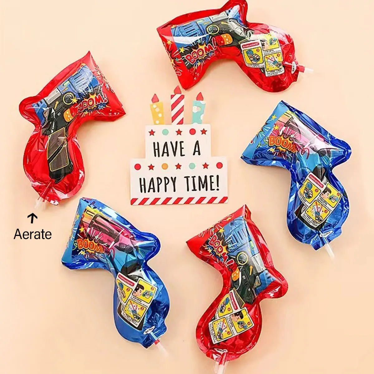 10/20/30/40Pcs Handheld Confetti Multicolor Inflatable Confetti Supply Party Popper Props for Birthday Graduation Party Props