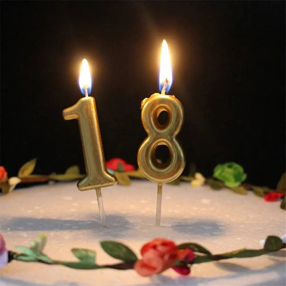 1 2 3 4 5 6 7 8 9 0 Number Birthday Candles Glitter Kids Birthday Candles Cake Topper Wedding Decoration Cake Decorating Candles