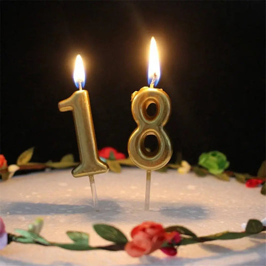 1 2 3 4 5 6 7 8 9 0 Number Birthday Candles Glitter Kids Birthday Candles Cake Topper Wedding Decoration Cake Decorating Candles
