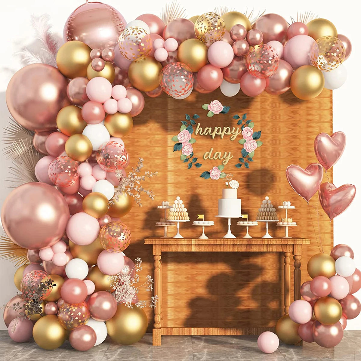 Tender Pink Gold Balloon Garland Arch Kit Wedding Birthday Party Decoration Adult Kids Baby Shower Decor Ballon Wedding Supplies