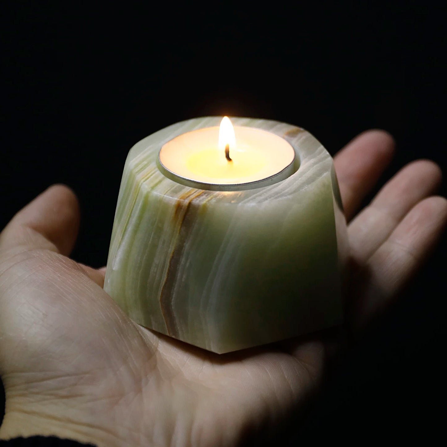 Natural Stones Marble Candlesticks Crystals Candle Holder Cave Tea Candle Wedding Party Dinner Home Decoration