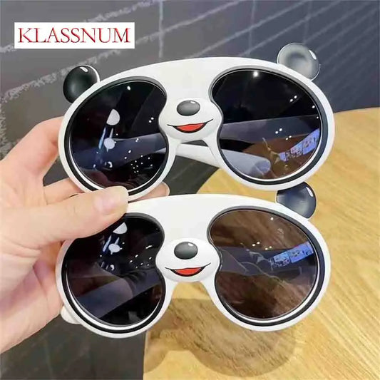 Trend Children Cartoon Sunglasses Boys Girls Panda Shaped Polarized Sun Glasses Kids UV Protection Children's Birthday Gift Toys