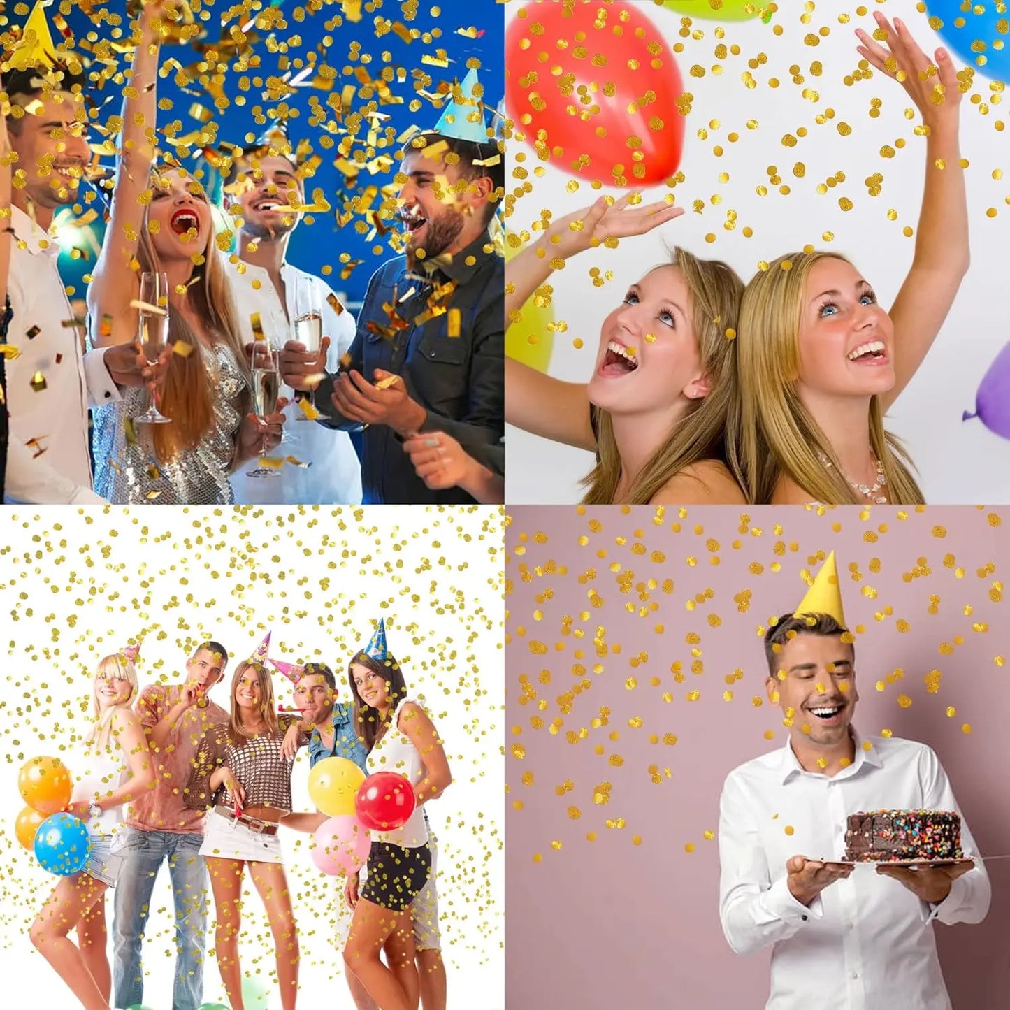 Confetti Poppers Cannons for Wedding Birthday Graduation Baby Shower Anniversary Christmas New Year's Party Supplies Decorations