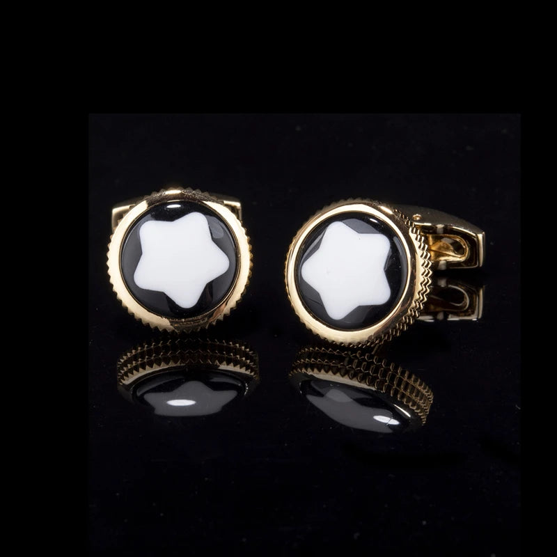 FLEXFIL Luxury shirt cufflinks for men's Brand cuff buttons cuff links gemelos High Quality round wedding abotoaduras Jewelry