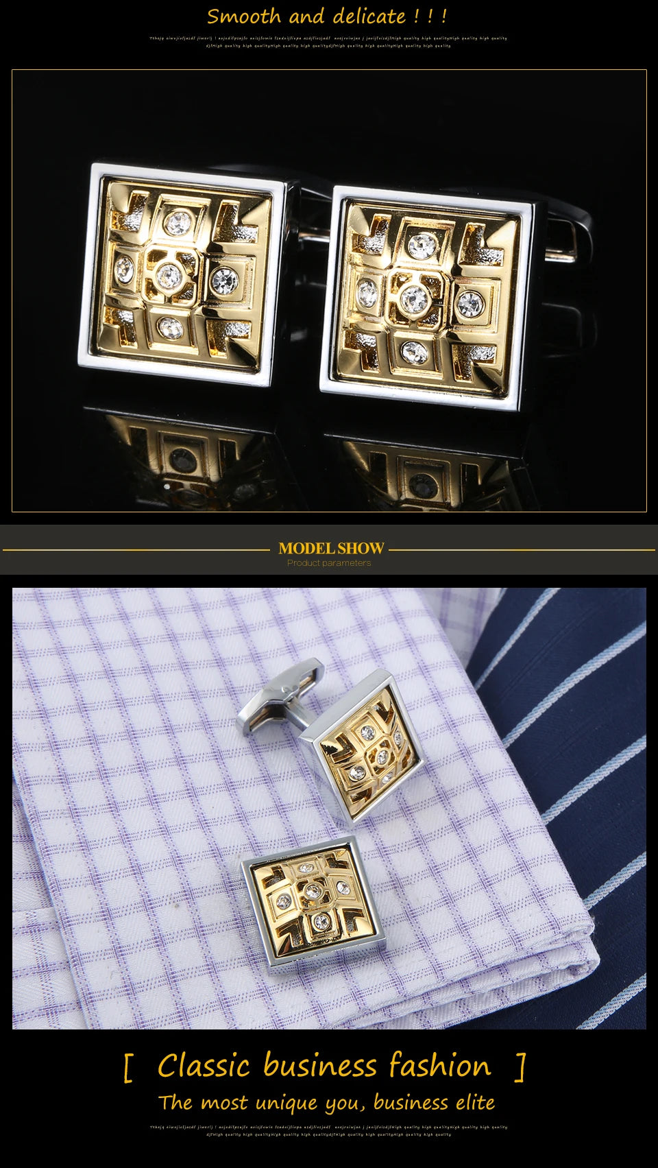 Luxurious Hollow Silver-Plated French Style Shirt Cufflinks For Mens Crystal Rhinestones Buttons Wedding Groom Farors Jewelry