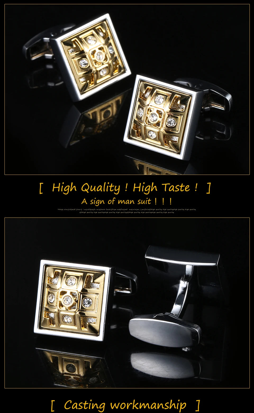 Luxurious Hollow Silver-Plated French Style Shirt Cufflinks For Mens Crystal Rhinestones Buttons Wedding Groom Farors Jewelry