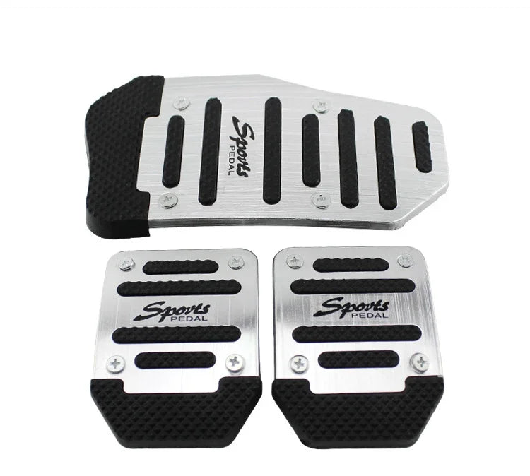 Universal Aluminum Automatic Transmission Car Pedal Cover Brake Fuel Gas Foot Pad Set Kit Pedals Red Blue Silver Non-Slip Tools