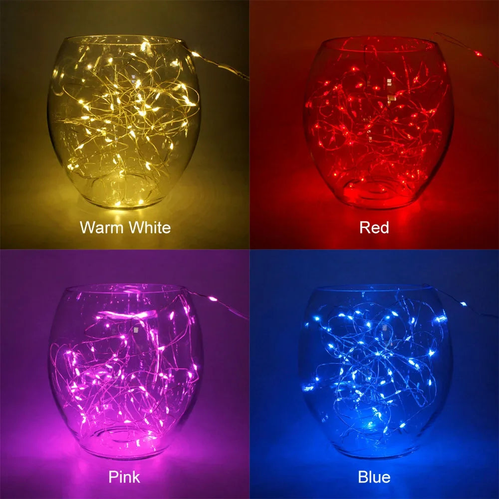 2M 5M 10M LED String Light LED Fairy Lights battery power For Christmas tree Garland Holiday Wedding Party New Year Decoration