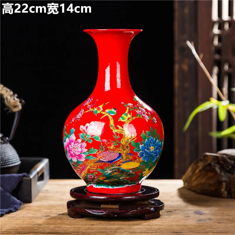 Chinese Style ceramics Vase Jingdezhen Black Porcelain Crystal Glaze Flower Vase Home decoration accessories Handmade Vases