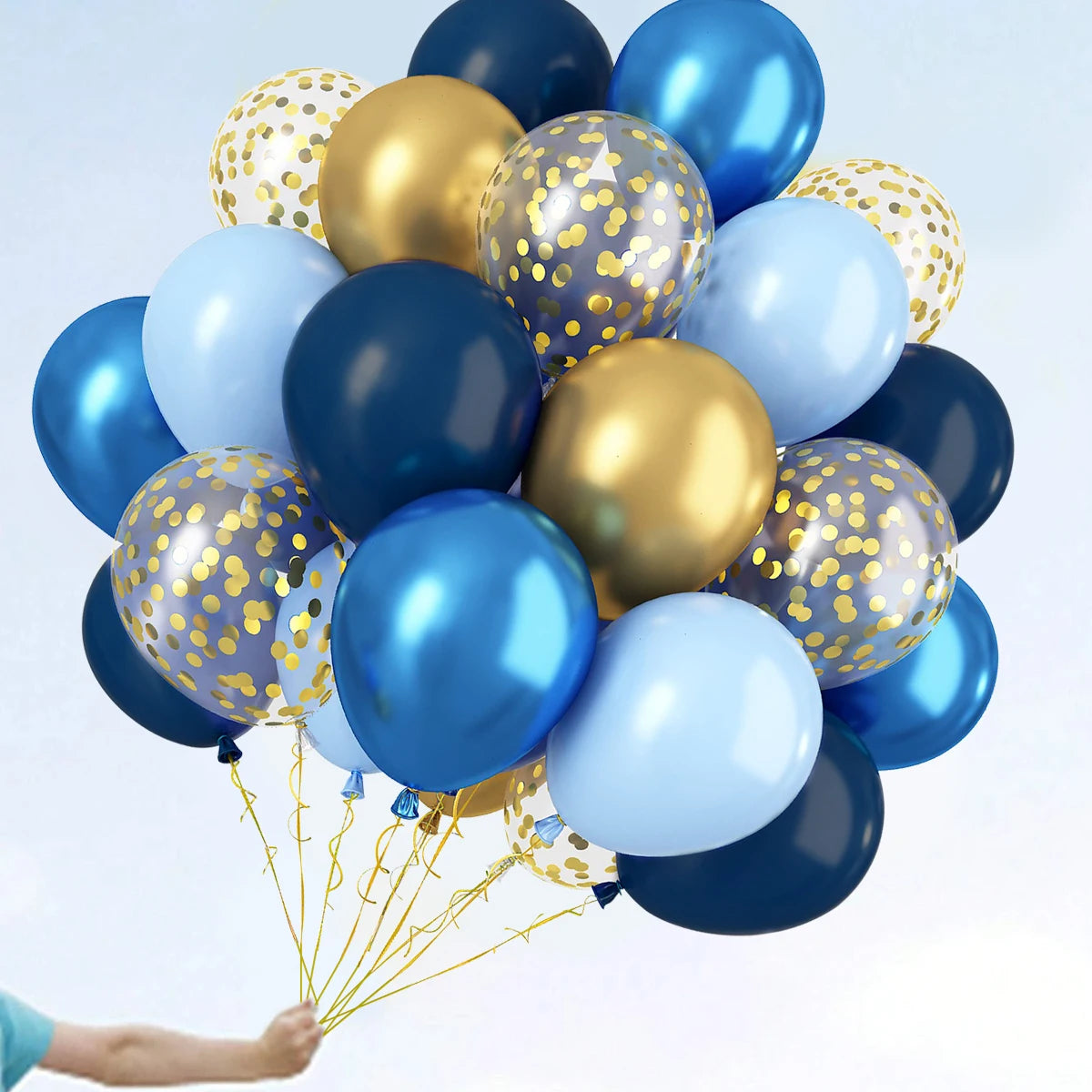 31/36/37/51/101Pcs Metallic Balloons Pearl White Latex Balloon Gold Confetti Balloons for Birthday Weddings Party Decorations