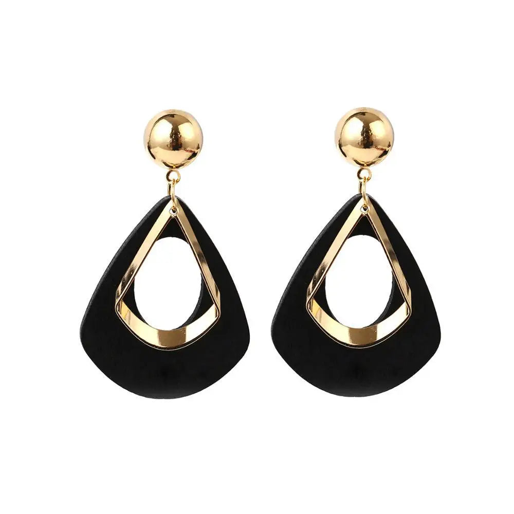 ES3222 Bohemia Earrings Statement Jewelry Exaggerated Ethnic Hollow Out Geometric  Drop Earrings For Women Boho Style