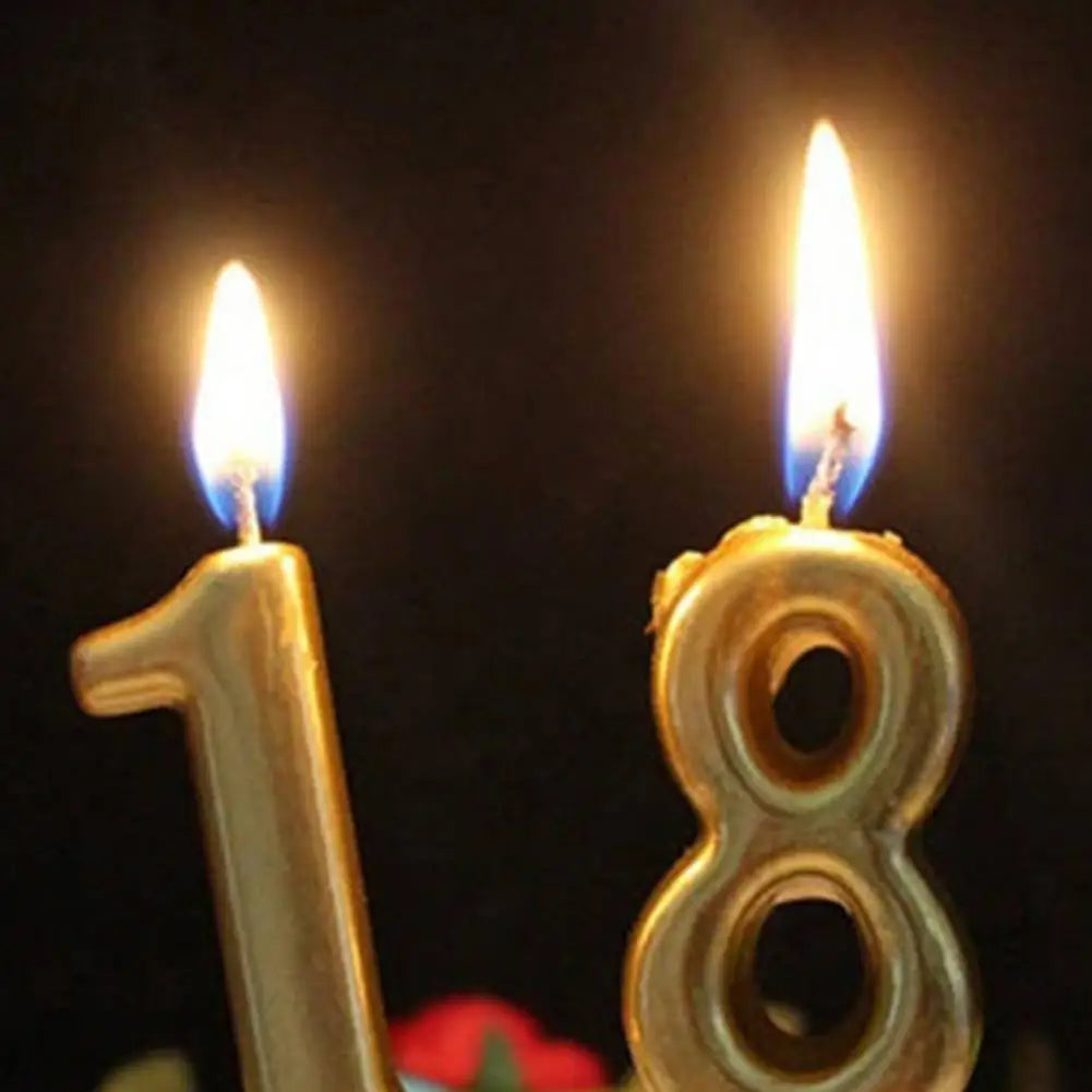 1 2 3 4 5 6 7 8 9 0 Number Birthday Candles Glitter Kids Birthday Candles Cake Topper Wedding Decoration Cake Decorating Candles