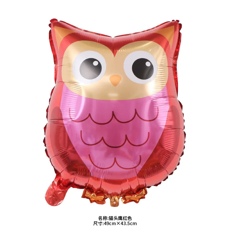 Animal Theme Foil Balloons Deer Rabbit Owl Squirrel Safari Party Decor Adult Kids Birthday Party Decoration Ballons Supplies