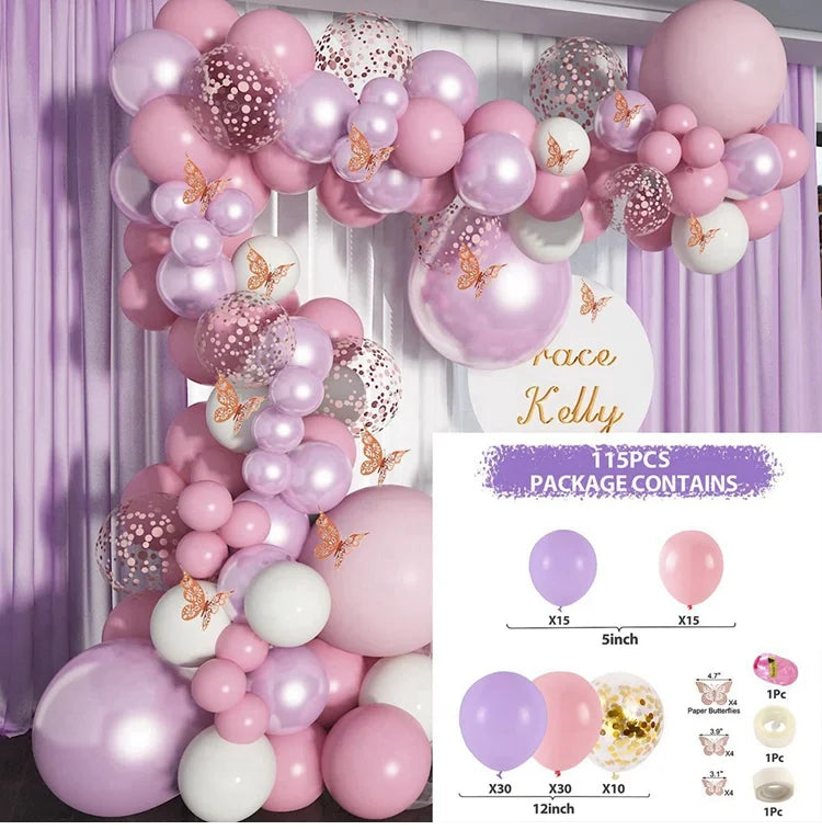 Tender Pink Gold Balloon Garland Arch Kit Wedding Birthday Party Decoration Adult Kids Baby Shower Decor Ballon Wedding Supplies