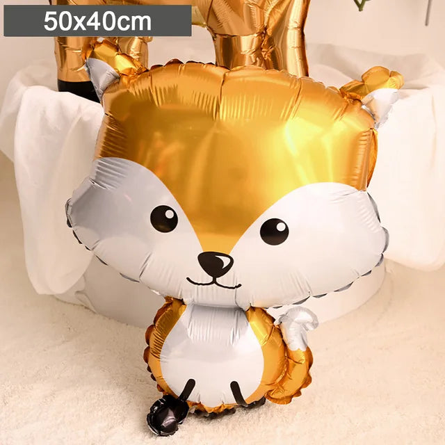 Animal Theme Foil Balloons Deer Rabbit Owl Squirrel Safari Party Decor Adult Kids Birthday Party Decoration Ballons Supplies