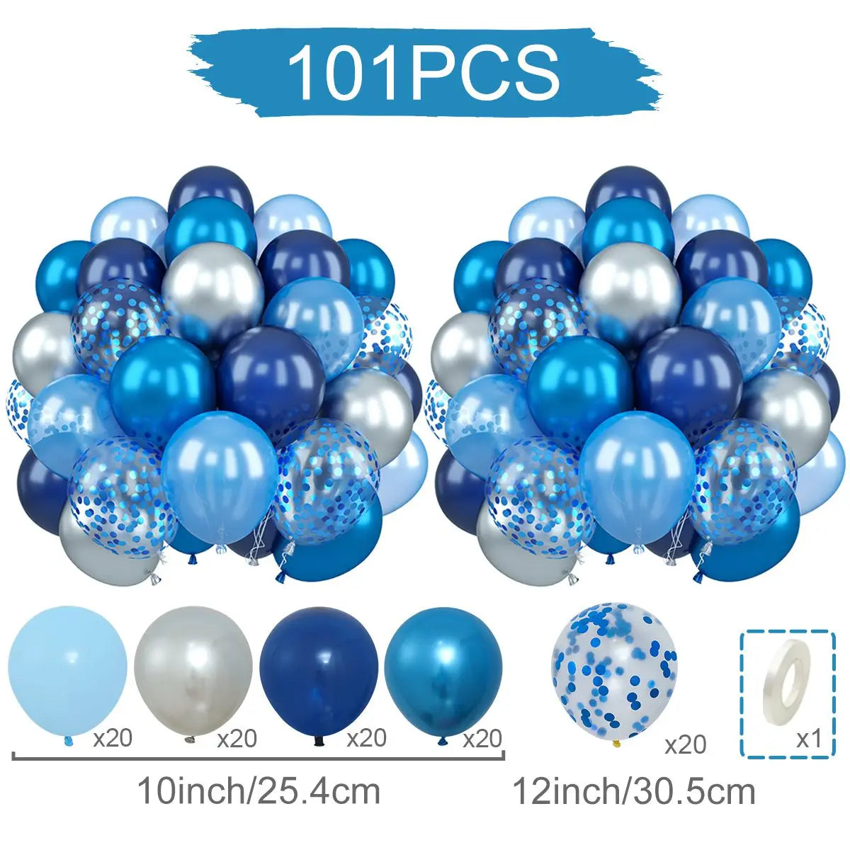 31/36/37/51/101Pcs Metallic Balloons Pearl White Latex Balloon Gold Confetti Balloons for Birthday Weddings Party Decorations