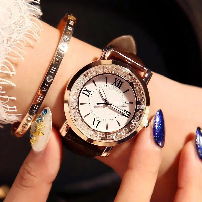 Trend Women's Watch Light Luxury Fashion Quartz Watches, Fashion Leisure Student Simple Belt Roman Numeral Quartz Wristwatches