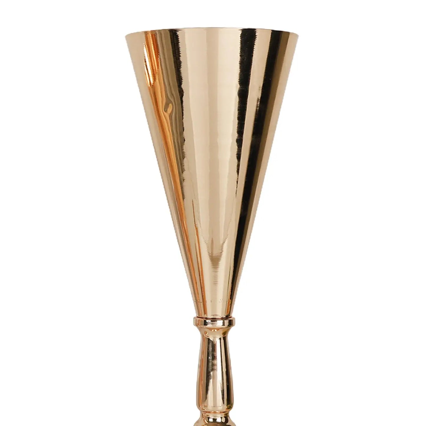 Wedding Flower Trumpet Vase Golden Decorative Modern Centerpieces Vase Metal for Party Anniversary,Ceremony, Birthday, Dinner