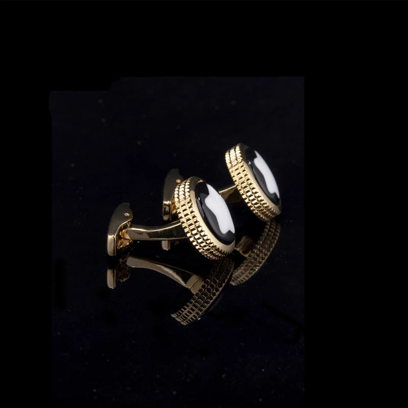 FLEXFIL Luxury shirt cufflinks for men's Brand cuff buttons cuff links gemelos High Quality round wedding abotoaduras Jewelry