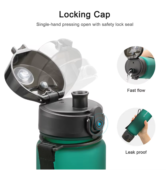 Hot Sale 500/1000ML Sports Water Bottle Shaker Outdoor Travel Portable Leakproof Drinkware Tritan Plastic Drink Bottle BPA Free