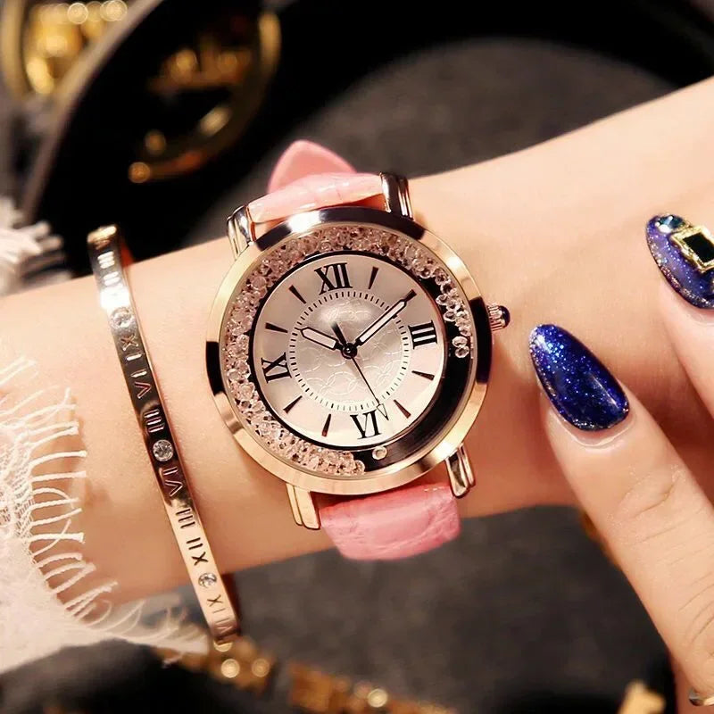 Trend Women's Watch Light Luxury Fashion Quartz Watches, Fashion Leisure Student Simple Belt Roman Numeral Quartz Wristwatches