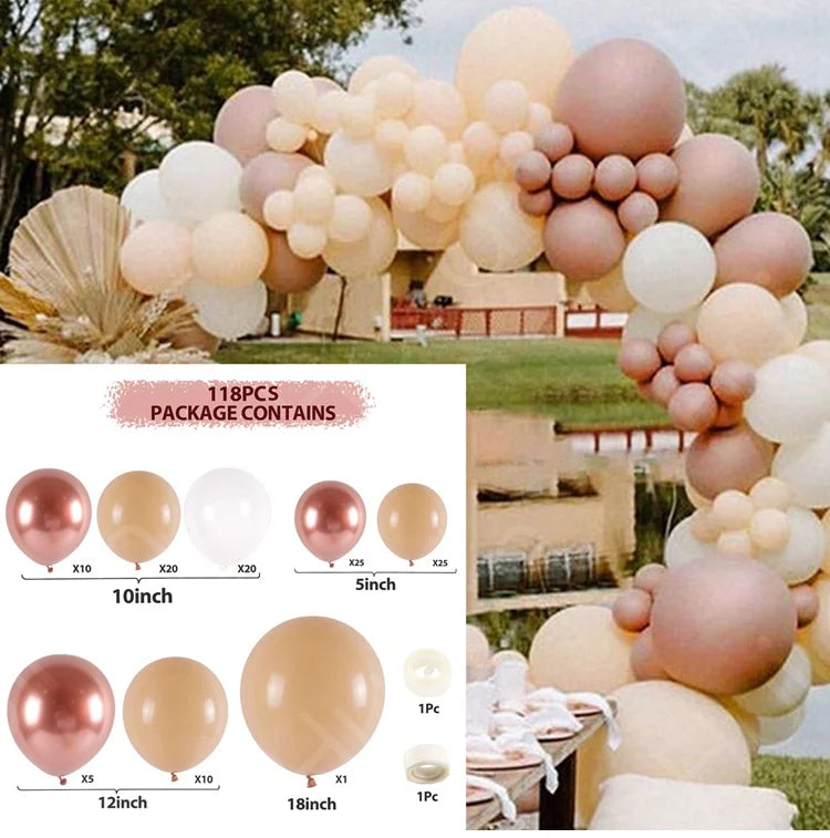 Tender Pink Gold Balloon Garland Arch Kit Wedding Birthday Party Decoration Adult Kids Baby Shower Decor Ballon Wedding Supplies