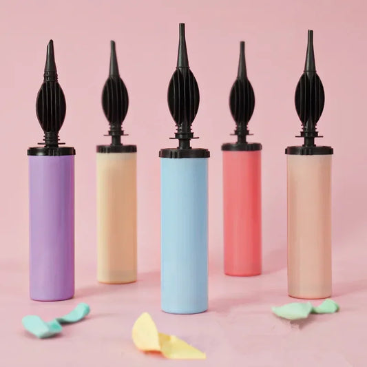 1PCS Random Color Mini Plastic Macaron Color Portable Manual  Balloon Pump for Birthday Party Accessories Ballons Party Event