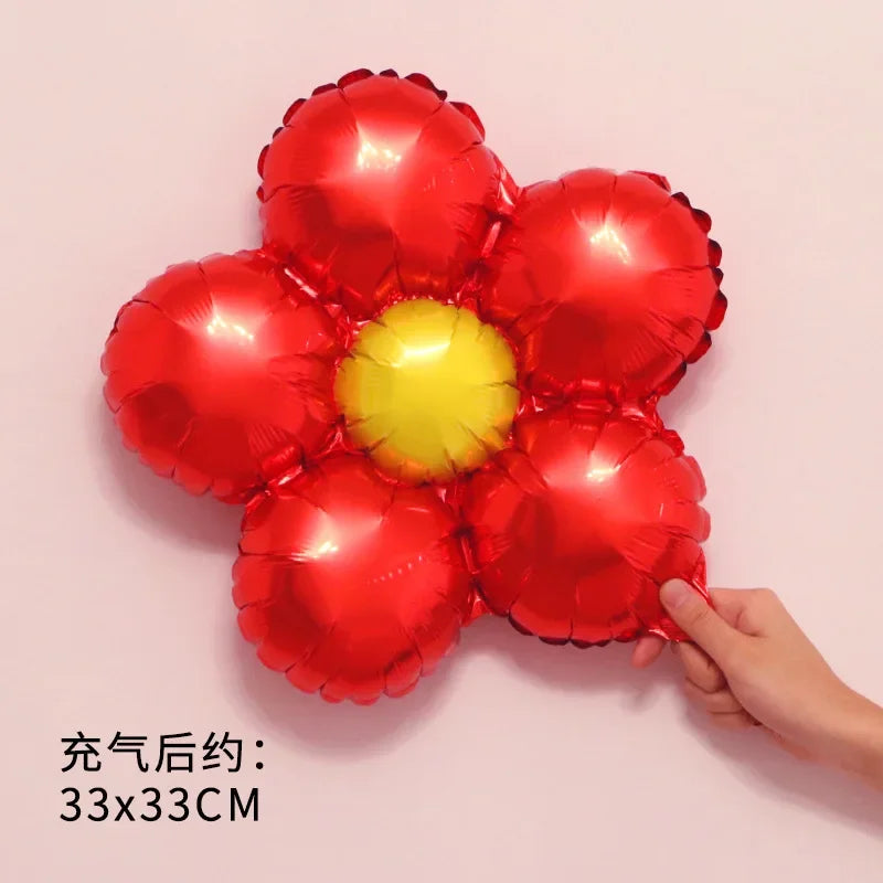Flower Foil Balloons Leaf Flower Baloon Birthday Party Wedding Decorations Party Globos Shower Children Suplies اكواب دزني