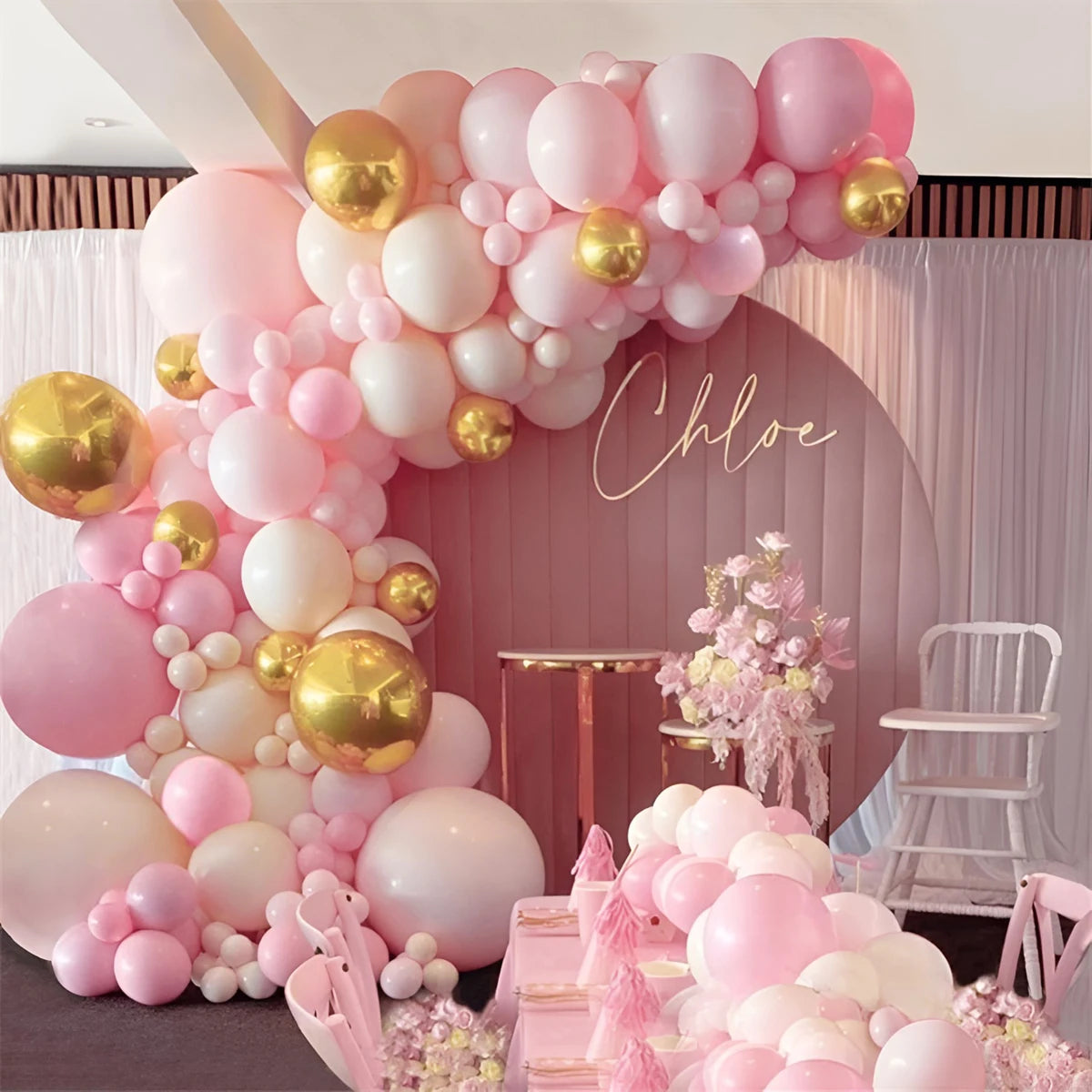 Tender Pink Gold Balloon Garland Arch Kit Wedding Birthday Party Decoration Adult Kids Baby Shower Decor Ballon Wedding Supplies