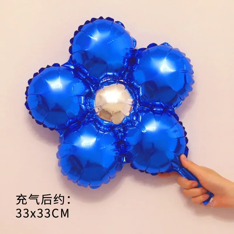 Flower Foil Balloons Leaf Flower Baloon Birthday Party Wedding Decorations Party Globos Shower Children Suplies اكواب دزني