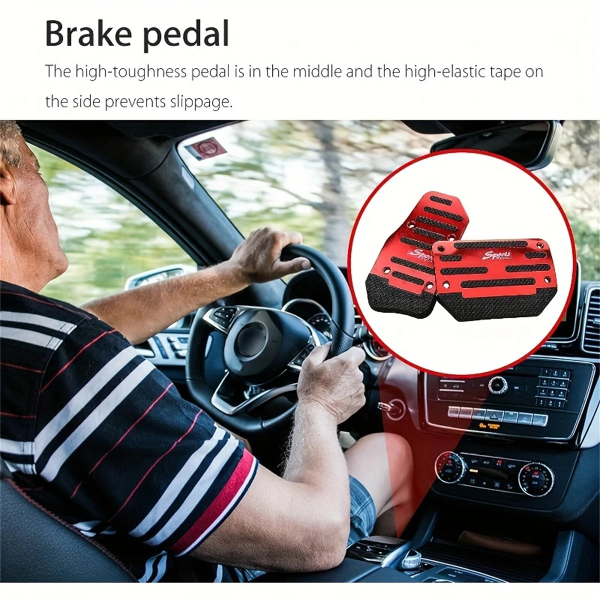 1set Car Pedal Protection Cover Car Brake Accelerator Pedal Manual Gear Pedal For Car Universal Pedal