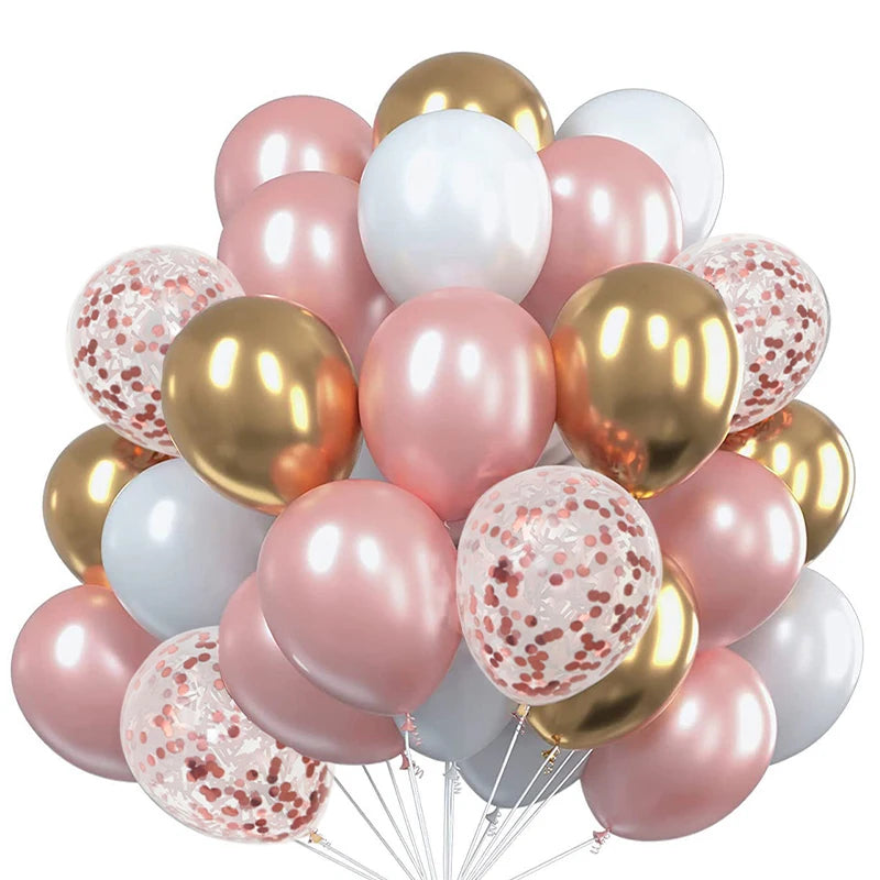 10inch Gold Confetti Metallic Balloons Macaroon Latex Ballon Baby Shower Globos Adult Anniversary Wedding Birthday Party Decor