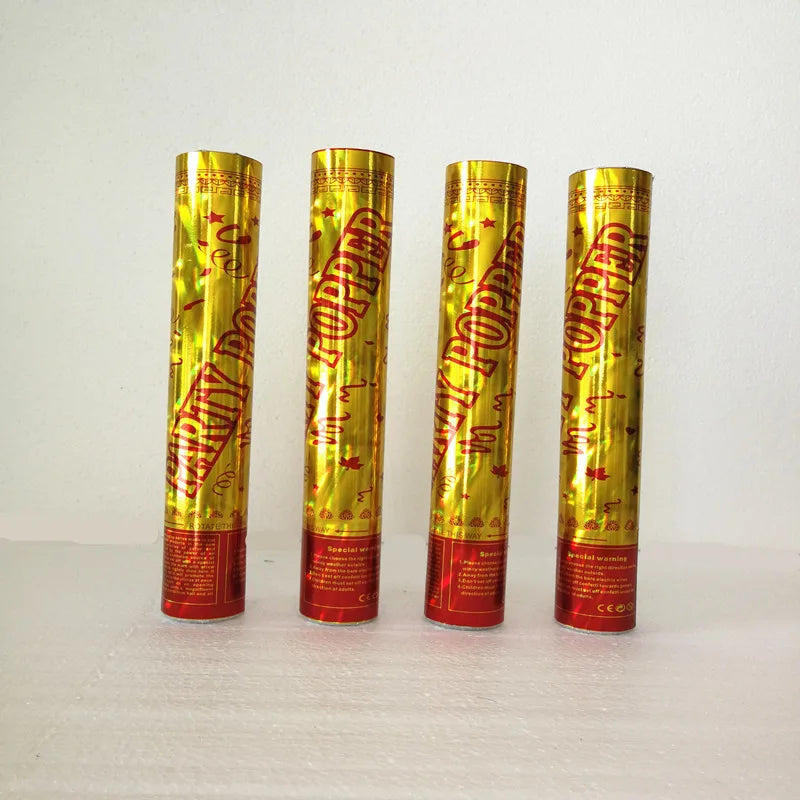Confetti Cannons Party Poppers, Pink, Rose Gold and White Foil Confetti,  Confetti Poppers for Graduation, Birthdays Party